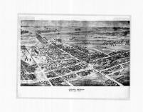 Chelsea 1881 Bird's Eye View, Washtenaw County 1874